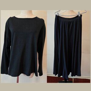 Vintage Regina Porter & Clichy Top & Skirt Set in Black